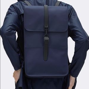 Rains Waterproof Backpack in navy